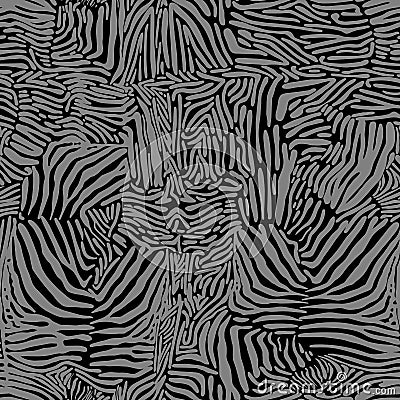 Texture of bengal tiger fur, orange stripes pattern. Mammals Fur. Animal skin print. Cartoon Illustration