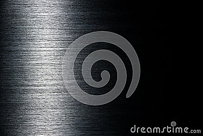 Texture of black polished anodized aluminum with light reflection Stock Photo