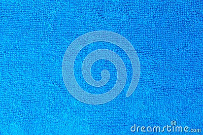 Texture of a blue cotton towel as a background Stock Photo