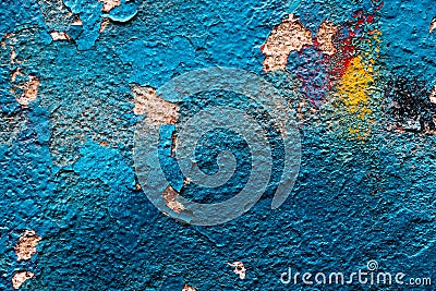The texture of the blue paint. Stock Photo