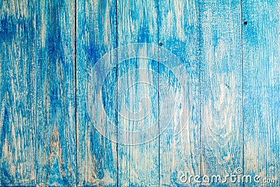 Texture of a blue wooden planks Stock Photo