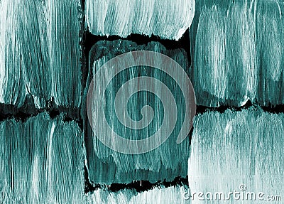 Texture brick, turquoise, mint paint stripes brush sunset bright abstract background print art design Stock Photo