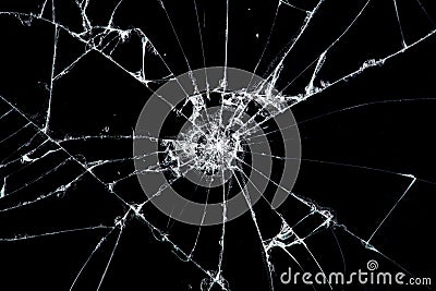 Texture broken glass with cracks. Abstract of cracked screen Smartphone from shock Stock Photo