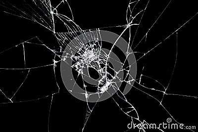 Texture broken glass with cracks. Abstract of cracked screen Smartphone from shock Stock Photo