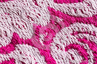texture of burgundy terry towel with a pattern, close-up. Background, vinous Stock Photo