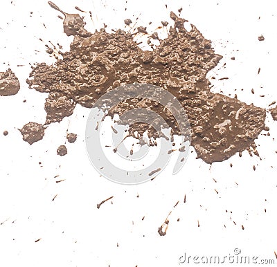 texture clay or Mud splash from dripping. Stock Photo