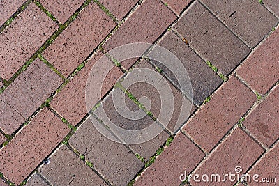 Texture of the cobblestone sidewalk on top Stock Photo