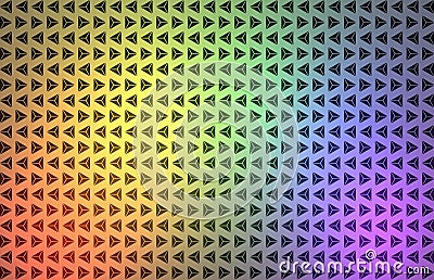 Texture with composition of triangles in alternating rows, wallpaper, rainbow deconstructed with spots, geometry, triangle, Cartoon Illustration