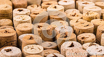 Texture cork from wine bottles Stock Photo