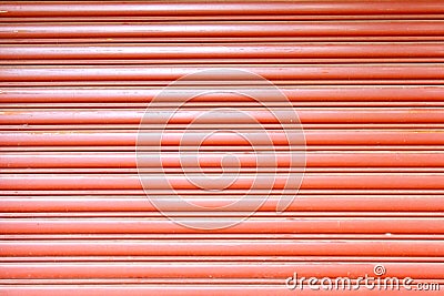 Texture corrugated metal sheet,Slide door ,steel door Stock Photo