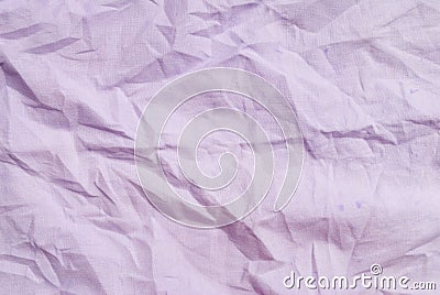 The texture of crumpled fabric is entirely lilac Stock Photo