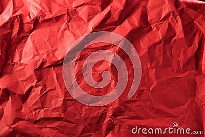 Texture of crumpled red paper. Creative vintage for design background Stock Photo