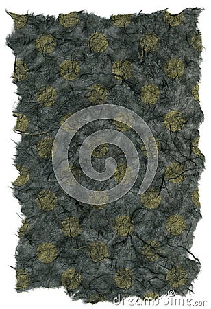 Isolated Rice Paper Texture - Yellow Polka Dots XXXXL Stock Photo