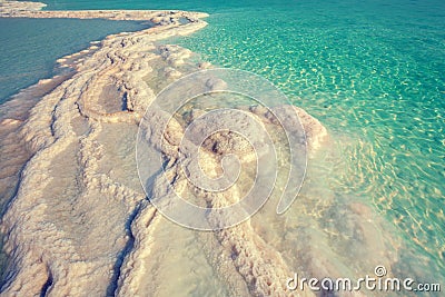 Texture of Dead sea Stock Photo