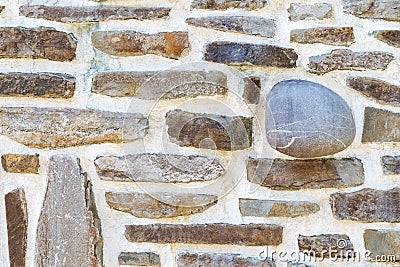 Decorative masonry with large stones Stock Photo