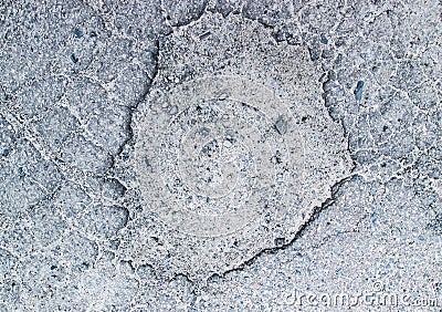 The texture of the destroyed asphalt. Stock Photo