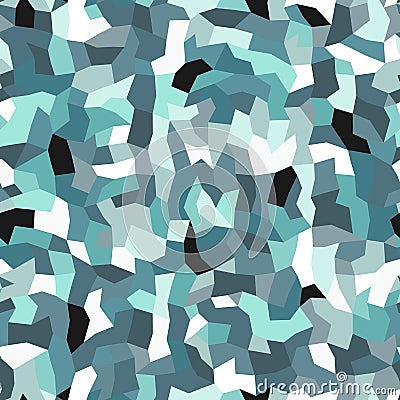 Texture digital geoemtric polygonal winter camouflage seamless pattern Vector Illustration