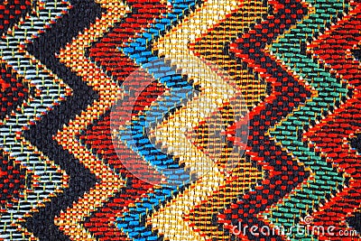 Texture of fabric with traditional Mexican pattern Stock Photo