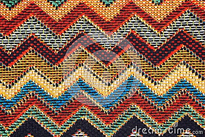 Texture of fabric with traditional Mexican pattern Stock Photo