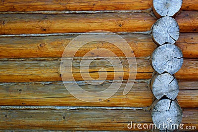Texture of a felling tree logs pine yellow Stock Photo