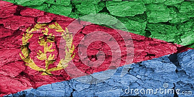 Texture of the Flag of Eritrea. Stock Photo