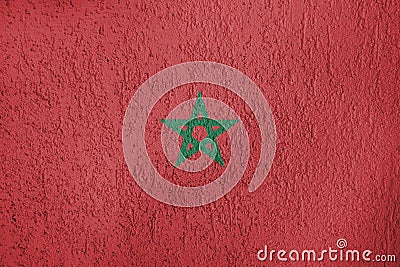 Texture of flag of Morocco Stock Photo