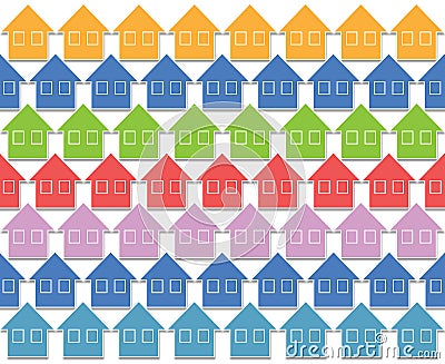 Pastel color houses Stock Photo