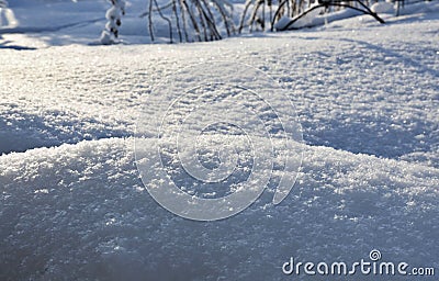 Texture of fresh and fluffy snow Stock Photo