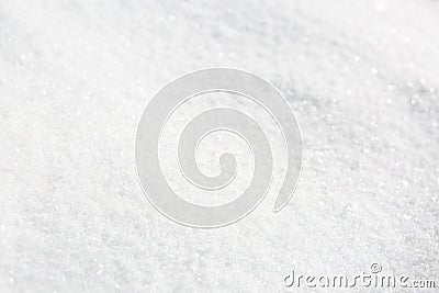 Texture of fresh natural snow. Shallow DOF Stock Photo