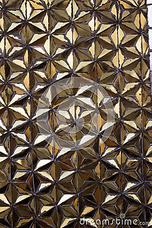 Texture of the gold cover on sacred temple, Thailand Stock Photo