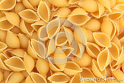 Texture of golden brown shell-shaped paste Stock Photo