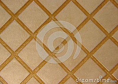 Texture of golden fabric with square pattern Stock Photo