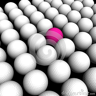 Texture Golf balls Stock Photo