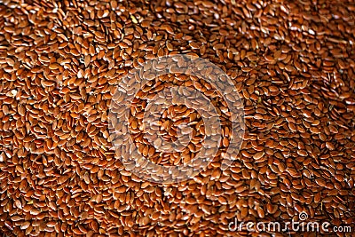 The texture of the grains of flax Stock Photo