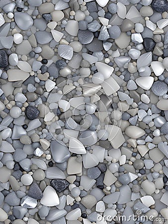 texture of gray stones and gravel Stock Photo