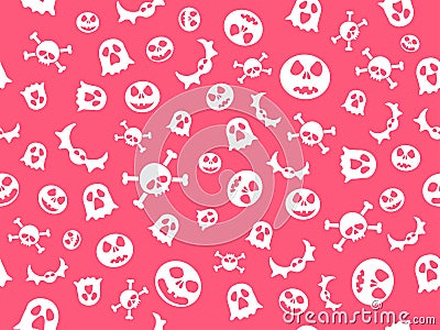 Texture halloween white pink repeats seamless Vector Illustration