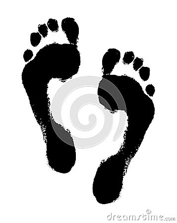 Texture of human footprint Vector Illustration