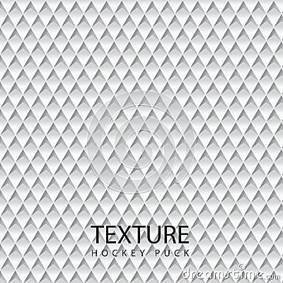 Texture ice hockey puck. Black background Vector Illustration