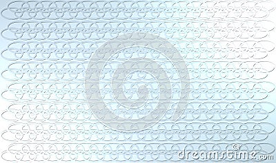 Texture with intersected ovals, artistic, aluminum foil fantasy, isolated. Cartoon Illustration