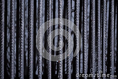 The texture of the iron bars Stock Photo