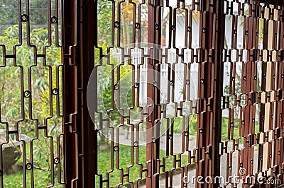 The texture of iron used to make door frames Stock Photo