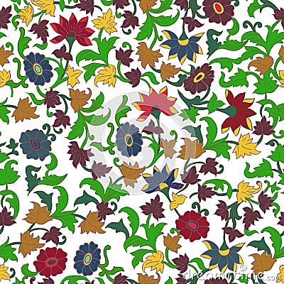 Texture in Islamic Foral Motif Stock Photo