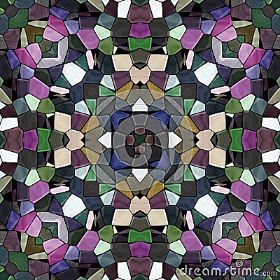 Texture kaleidoscope pattern with many color Stock Photo