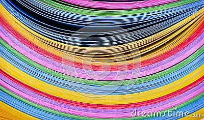 Texture layers of colorful multicolored paper in line curve patterns background Stock Photo