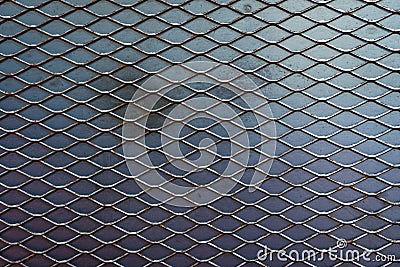 Texture of metal expanded lath. with iron plate background Stock Photo