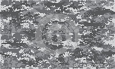 texture military camouflage repeats seamless army black and white hunting Vector Illustration