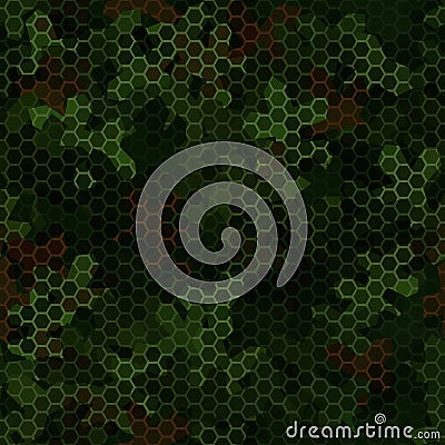 Texture military camouflage seamless pattern. Abstract army vector illustration Vector Illustration