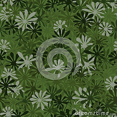 Texture military camouflage seamless pattern. Army and hunting texture Vector Illustration