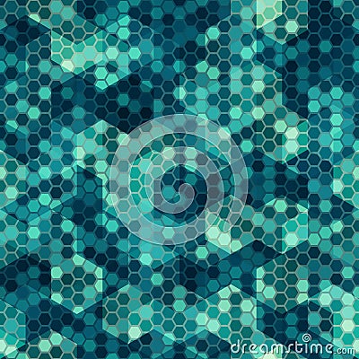 Texture military marine blue colors naval camouflage seamless pattern Vector Illustration