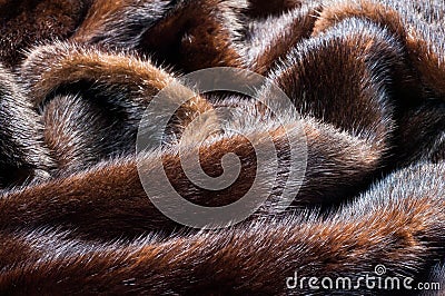 texture. Mink fur. mink coat Stock Photo